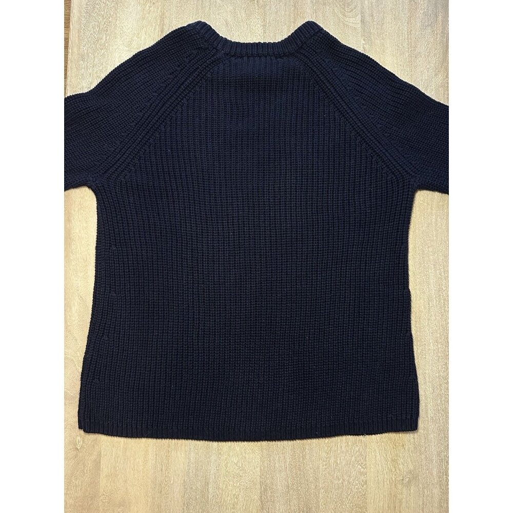 Quince 100% Organic Cotton Fisherman Crew Sweater Navy Size Medium - Picture 7 of 7